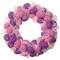 Glittered Pink and Purple Easter Egg Wreath 20" Unlit
